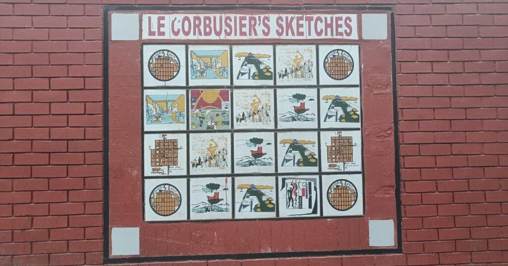 Le Corbusier Sketches at Sukhna Lake
